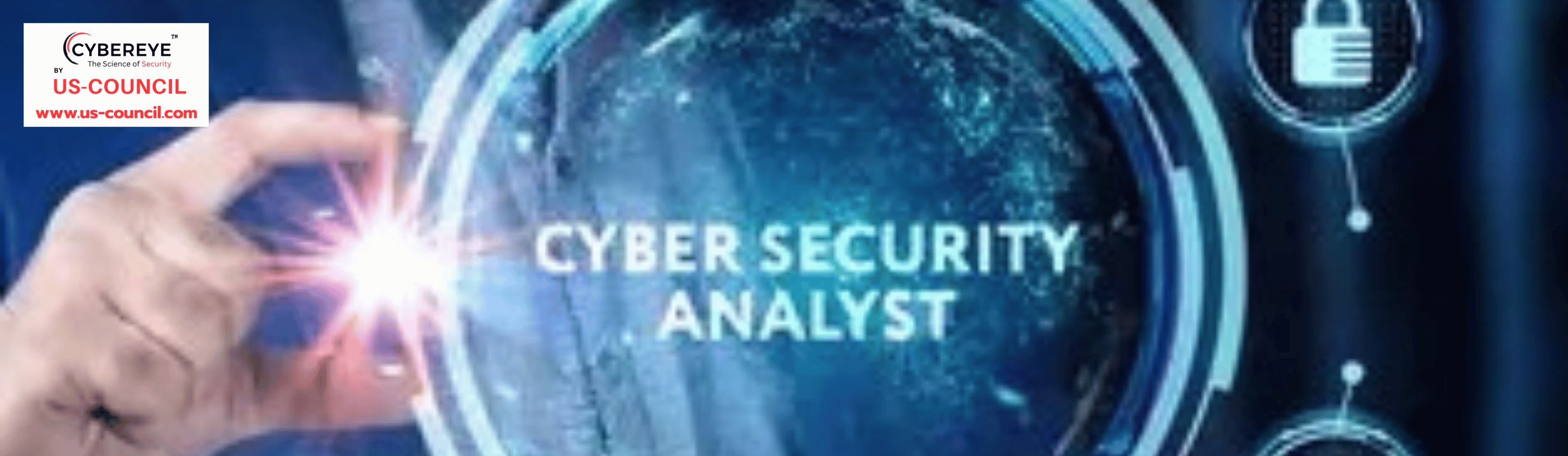 Cybersecurity Associate SOC Analyst Course slider with text.